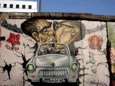 en el muro de Berlin